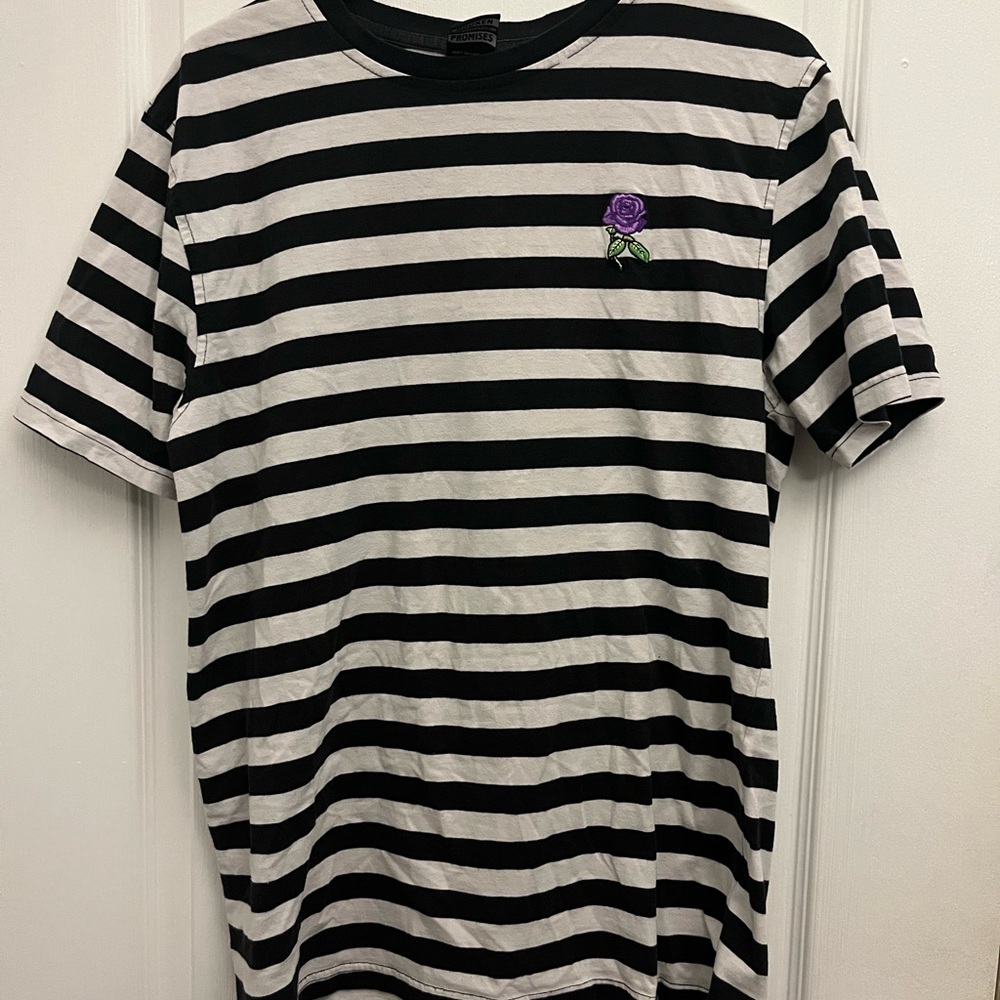 Striped Black and White Men's Broken Promises Shirt